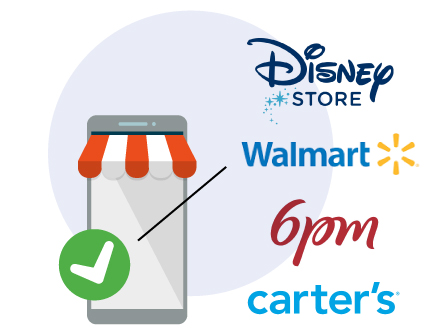 amerikanische online shops - Disney Store, Wal Mart, 6pm, Carter's