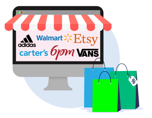 amerikanische online shops- adidas, walmart, etsy, carter's, 6pm, vans